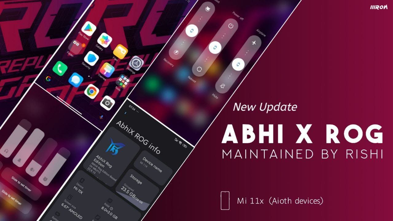 AbhiX ROG Edition V13.0.3.0 Port for POCO F3/Redmi K40/Mi 11X (Alioth)